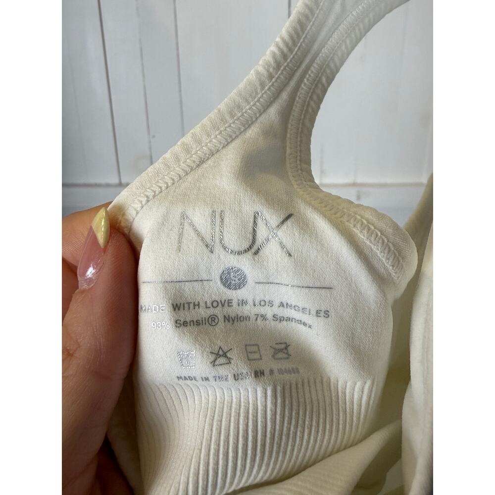 Nux White Activewear Tank Top Women's Size S New Without Tags - Picture 2 of 3